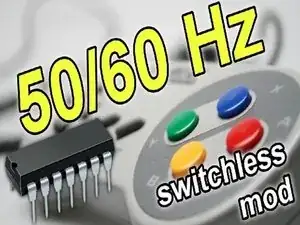 SNES 2CHIP 50/60 Hz Switchless Mod + LED Mod