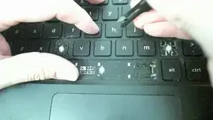 While using <a href="../../home/unavailable_offline?url=/products/tweezers" class="product-link">tweezers</a>, remove just the actually key (top layer only) . You want to try and remove the key  without also removing the plastic bracket that sits right underneath the key.