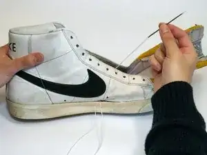 How to Repair a Hole Between the Midsole and Upper Body of a Shoe