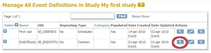 Task menu - Build study