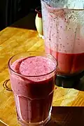 Fruit smoothie with milk and yoghurt