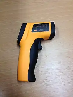 Infrared "point-and-shoot" thermometer