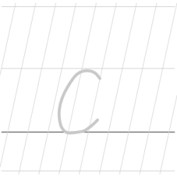Lower case (small) letter c
