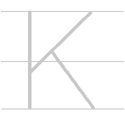 Upper-Case (Capital) letter K