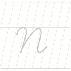 Lower case (Small) letter n