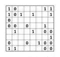 An empty binary puzzle