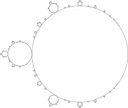 Topological model of Mandelbrot set( reflects the structure of the object ). Topological model of Mandelbrot set without mini Mandelbrot sets and Misiurewicz points (Cactus model)