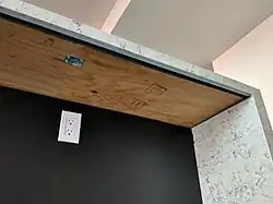 Without it, there would have been open plywood, like here under the bar overhang