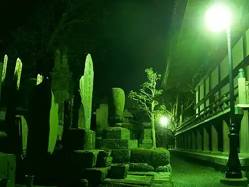 Overnight in the cemetery (Kamakura)