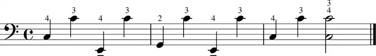 Accordion counter bass notation example