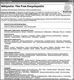 Wikipedia in 2001, created by Americans Jimmy Wales and Larry Sanger.