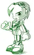 A concept art sketch of the character Torque.
