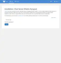 Installing Matrix Synapse using FreedomBox is just a simple install button