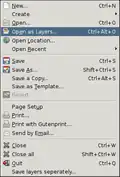 File > Open as Layers...