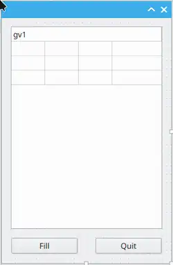 Gambas form with gridview and two buttons