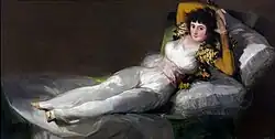 Warm painting La maja vestida Francisco Goya