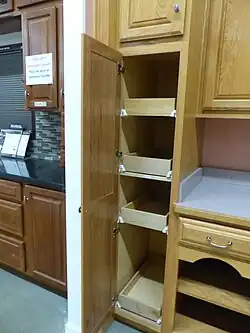interior drawers in a high cabinet (framed)