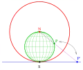 Stereographic projection as an inversion of a sphere