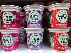 Fruit-flavored yogurt cups