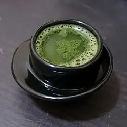 Simple brewed matcha tea