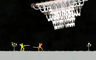 A gameplay screenshot of Nidhogg.