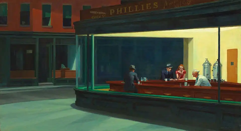 Nighthawks by Edward Hopper - 1942.