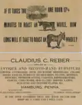Fig 4: An old 1905's business card with the rebus puzzles