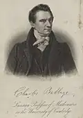 A portrait of Charles Babbage in 1833.
