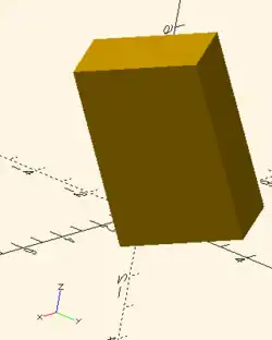 the full form of the module call with an example rotated cube