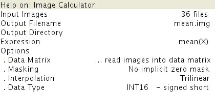 SPM Imcalc mean image
