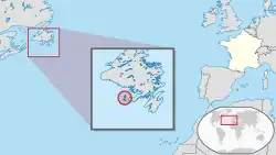 Location of Saint Pierre and Miquelon