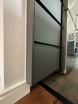 Here we covered only the cabinet frames, not the toe kick space.