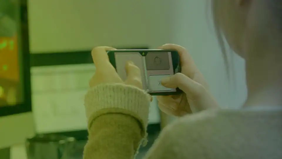 A Smartphone being used as an AirConsole controller.