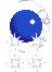 Sprite of Sonic jumping high.
