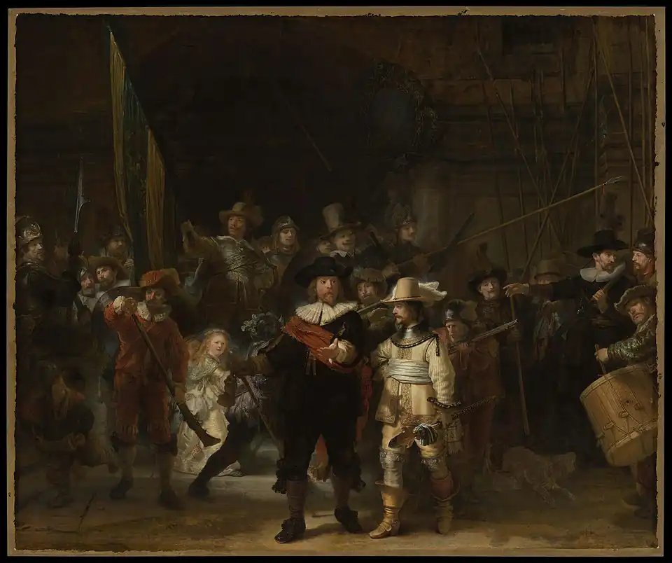 Amazing painting Night Watch Rembrandt van Rijn