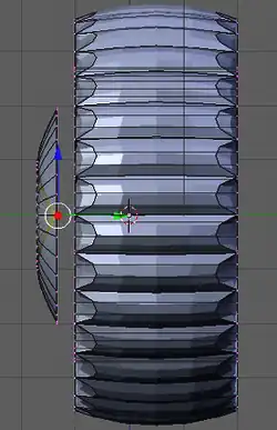 Pull the center vertex in