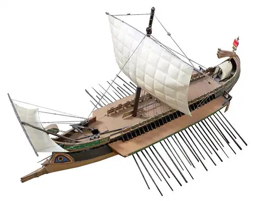 A Roman ship.