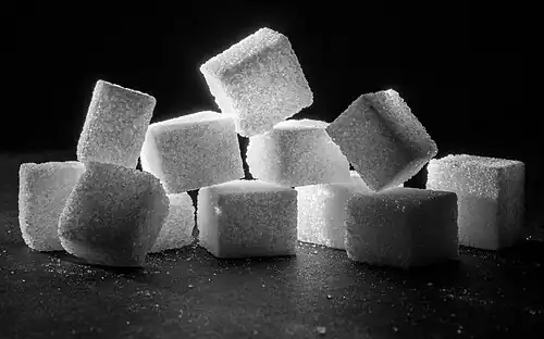 White sugar cubes