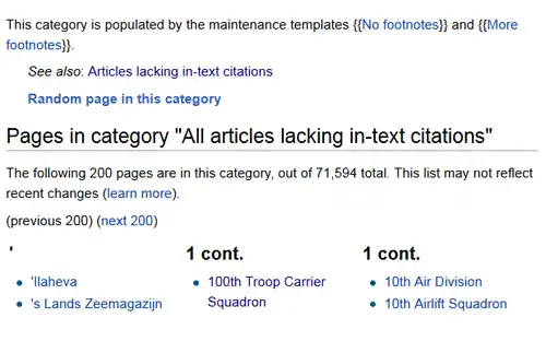 ...is automatically added to a category of articles with that problem.