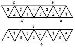 Развертка тригексафлексагона (с двух сторон)