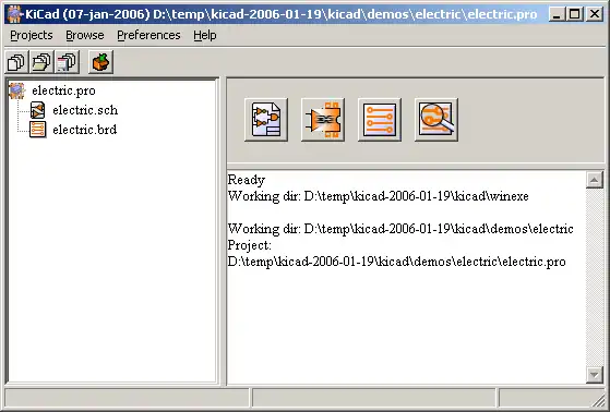 Менеджер проектов kicad