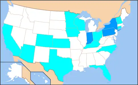 Summary of party changes &nbsp;&nbsp;3–5 Democratic seat pickup &nbsp;&nbsp;1–2 Democratic seat pickup
