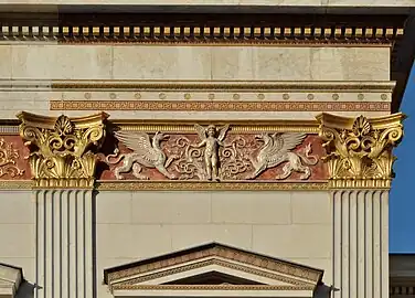 Greek Revival Corinthian pilasters on the Austrian Parliament Building, Vienna, by Theophil von Hansen, 1873–1883