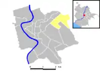 Position of the rione within the center of the city.