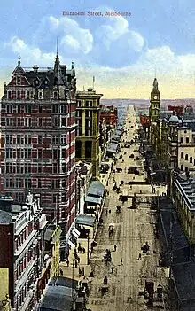 APA Building looking north up Elizabeth Street, c1900