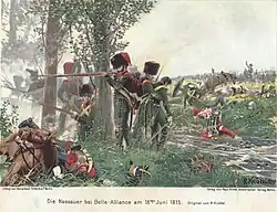 Пехотный контингент Нассау при Ватерлоо (на стороне англо-нидерландцев).