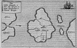 Карта Атлантиды. Юг сверху