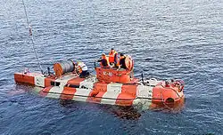 Спасательный глубоководный аппарат АС-40 «Бестер-1» проекта 18271 (79-й аварийно-спасательный отряд КТОФ; основное судно-носитель «Игорь Белоусов»), 2015 год.