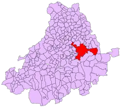 Расположение муниципалитета на карте провинции