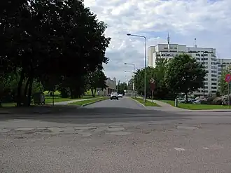 Вид от перекрёстка с ул. Кипсалас